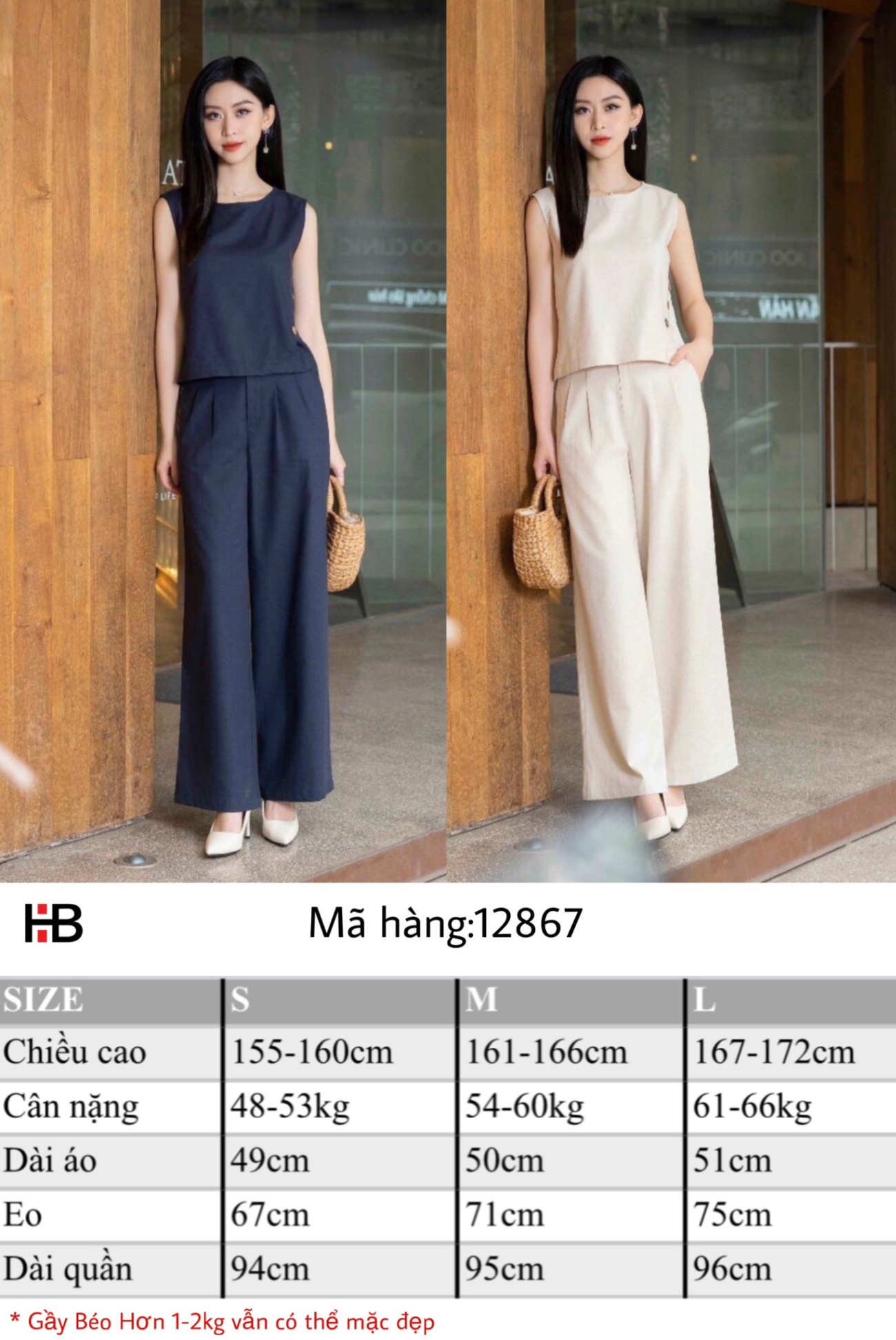 Set sát nách quần xuông
