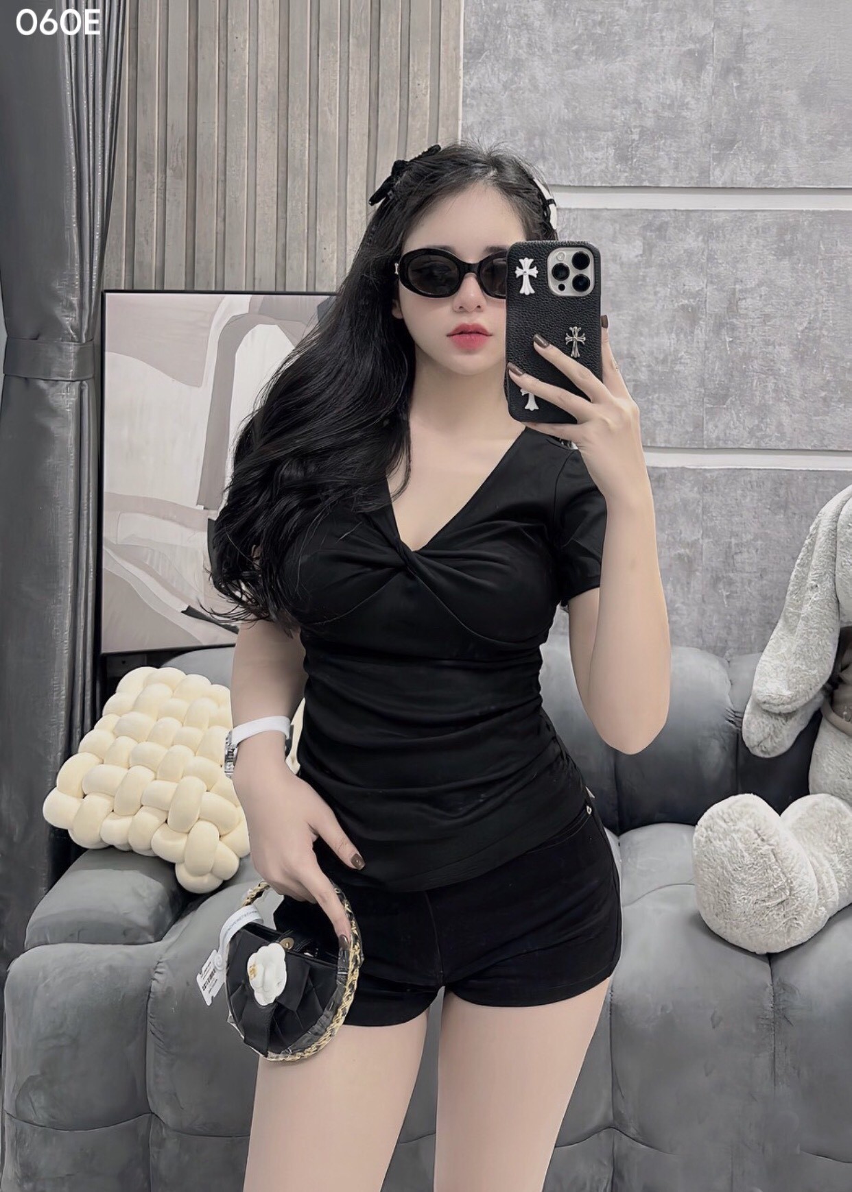Áo kiểu nữ xoắn eo