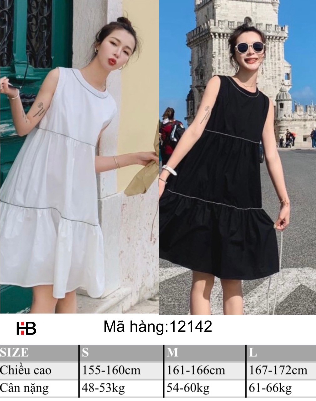 Váy sát nách viền chỉ