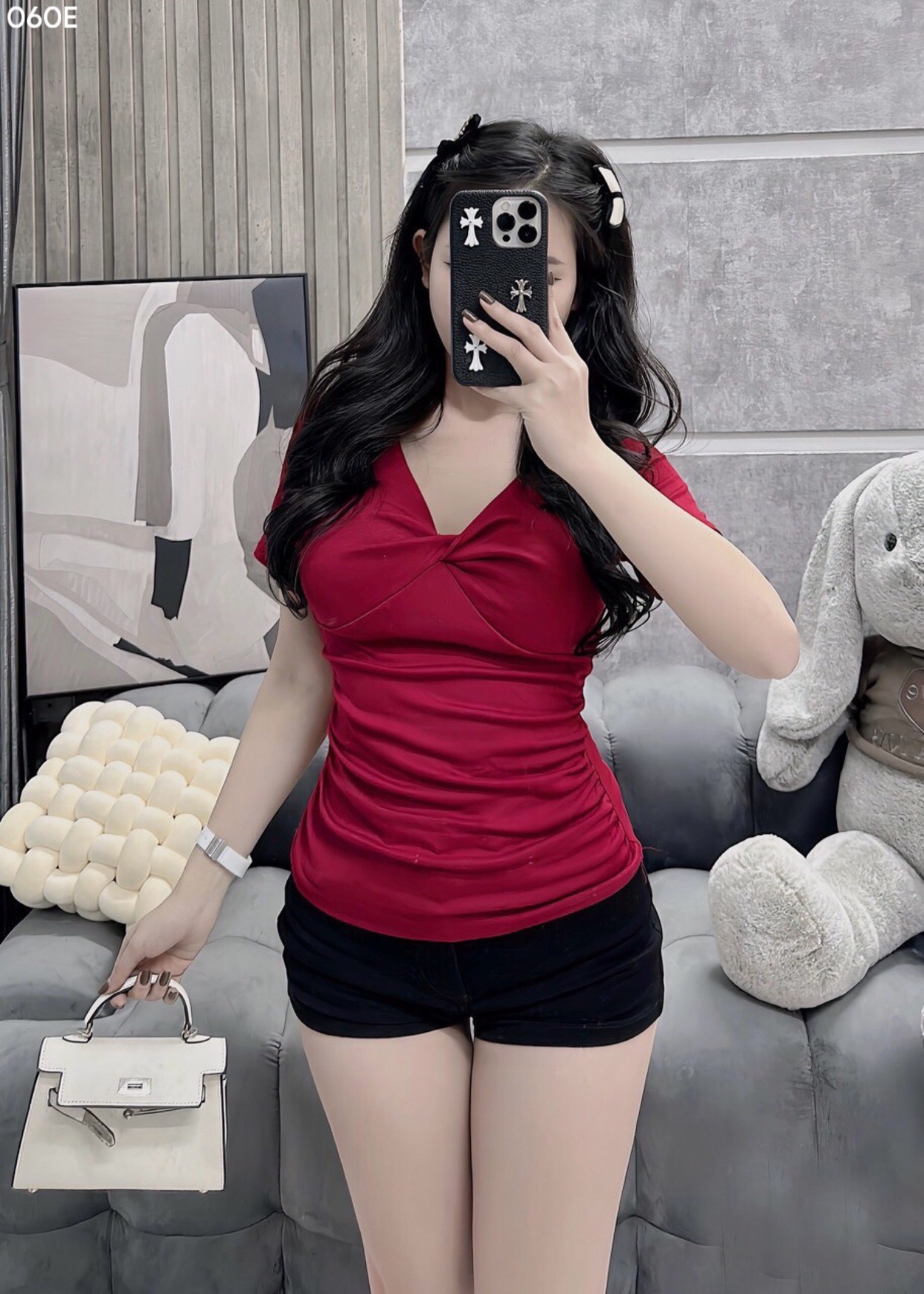 Áo kiểu nữ xoắn eo