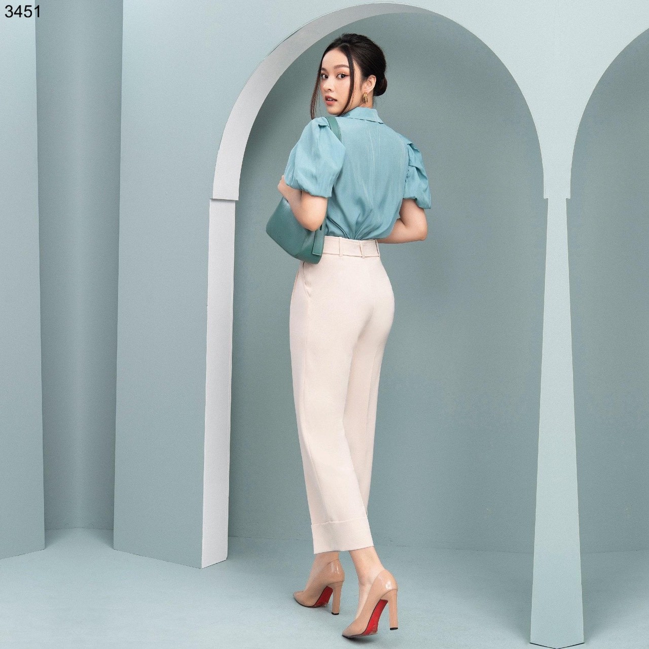 Quần baggy gập gấu