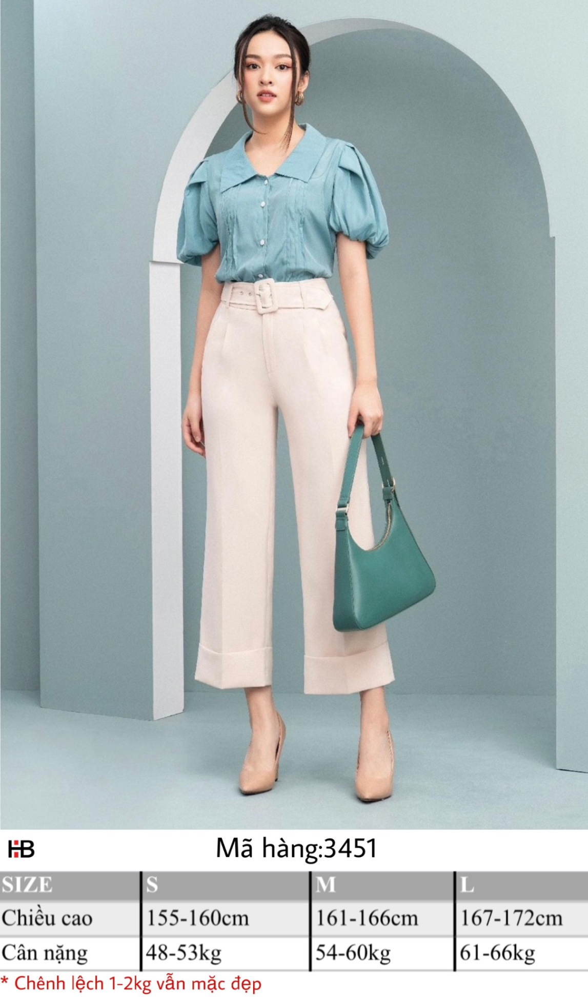Quần baggy gập gấu