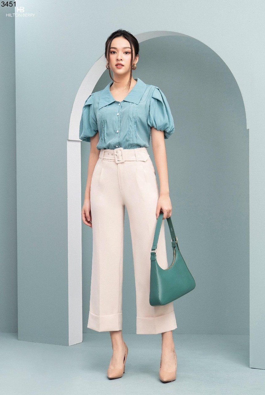 Quần baggy gập gấu