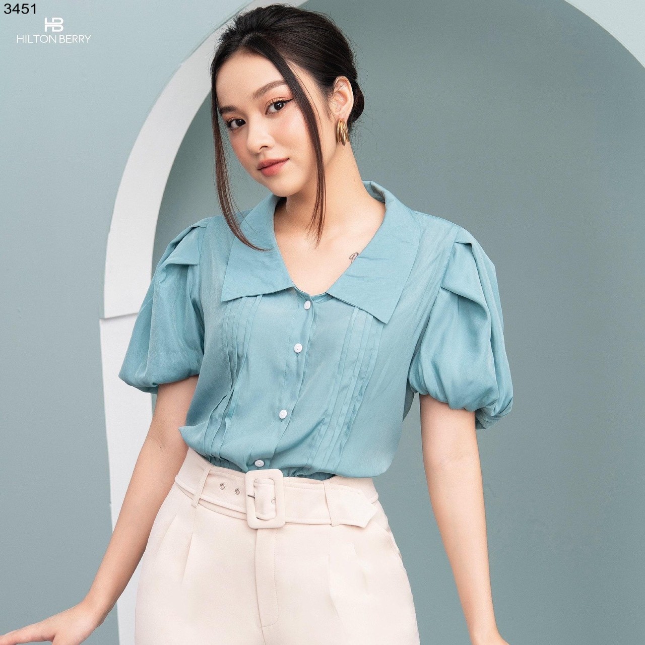 Quần baggy gập gấu