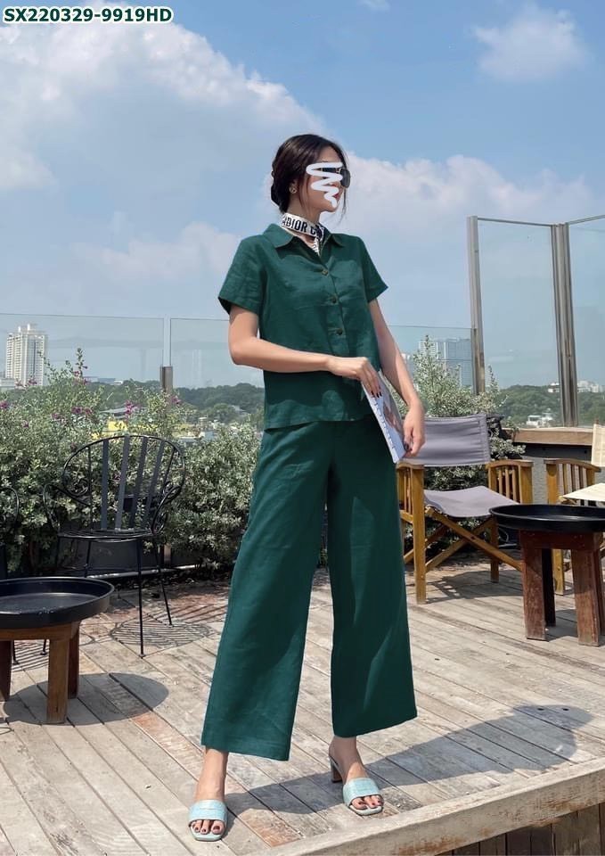 Set áo đũi mĩ quần suông