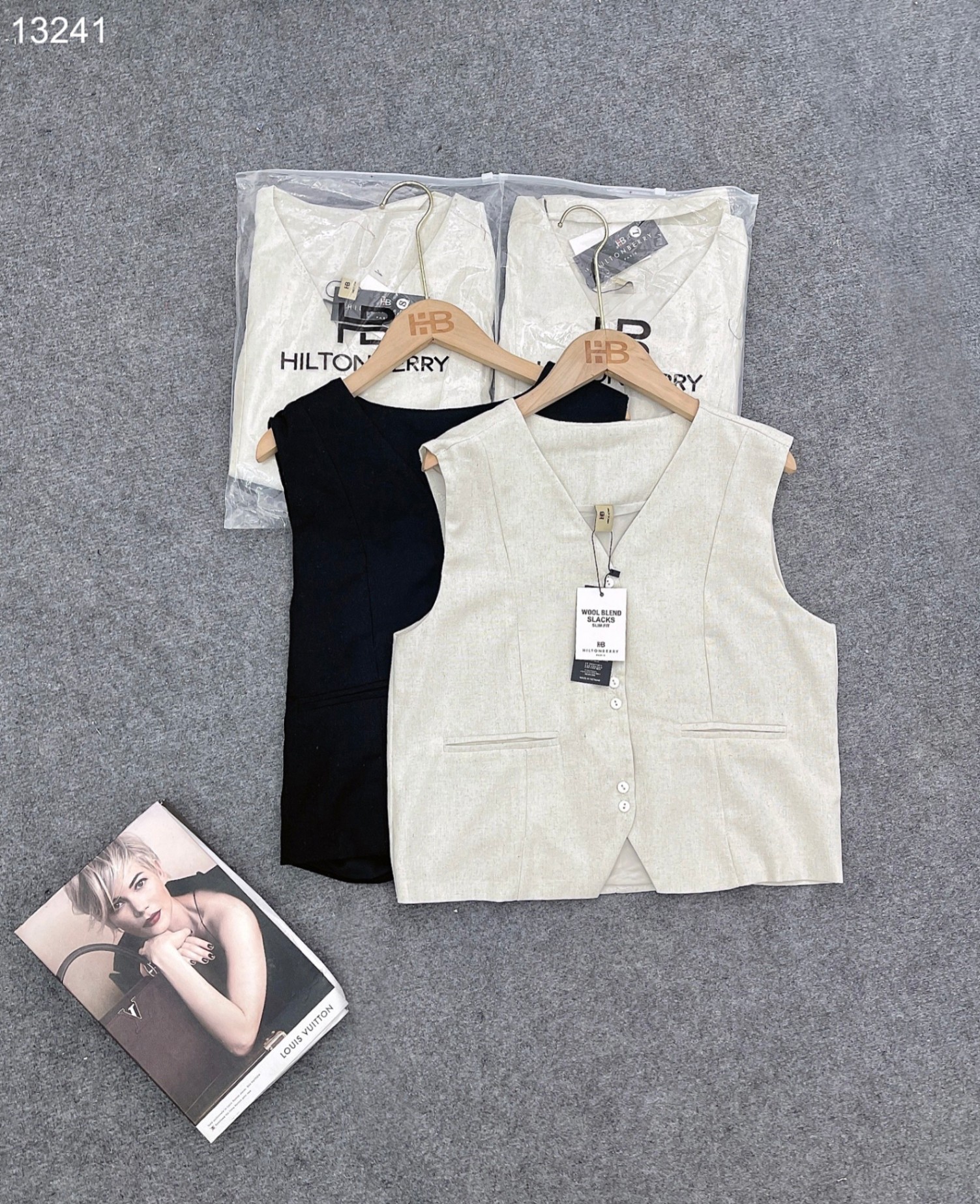 Set linen cúc đôi mix quần shorrt