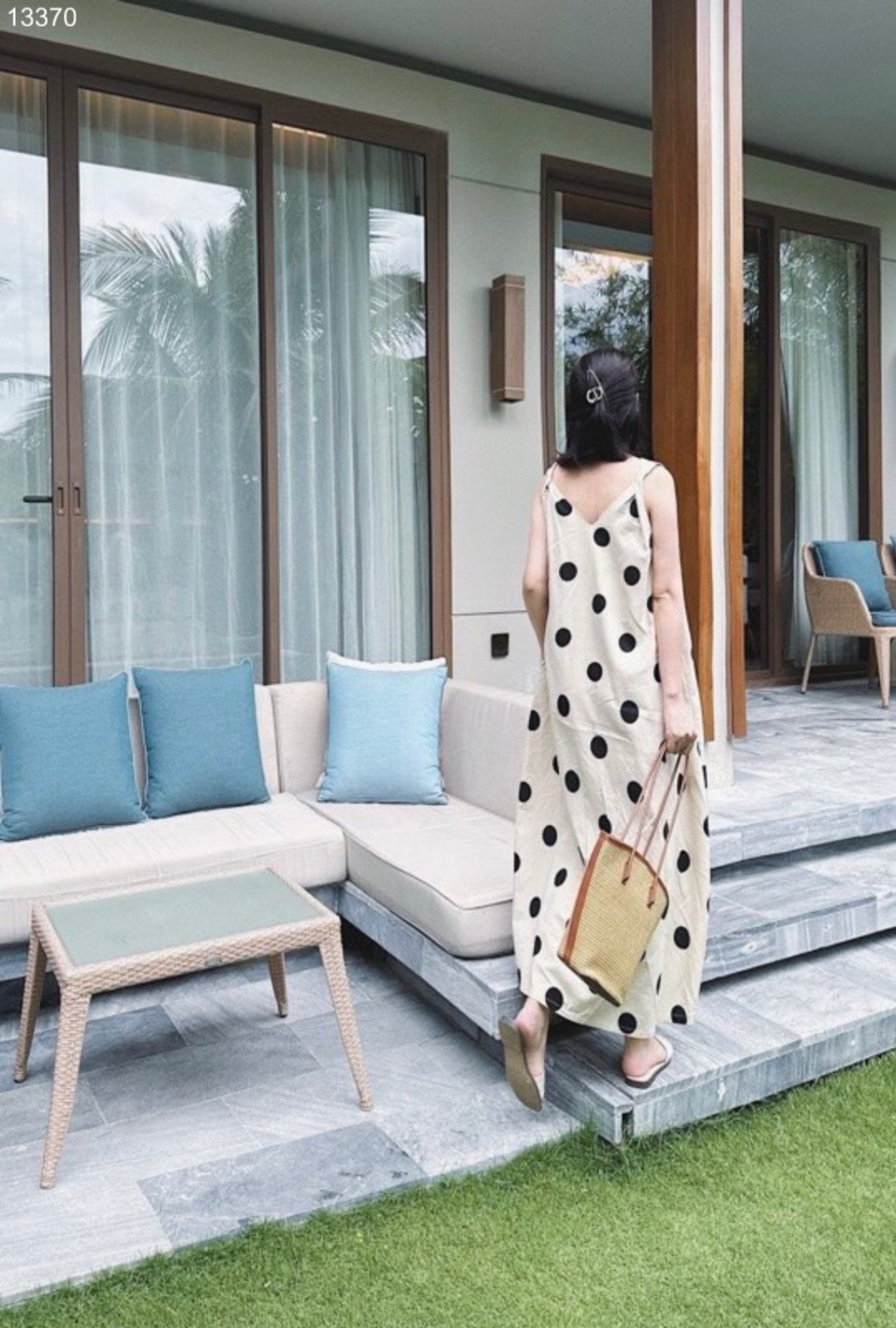 Đầm họa tiết chấm bi