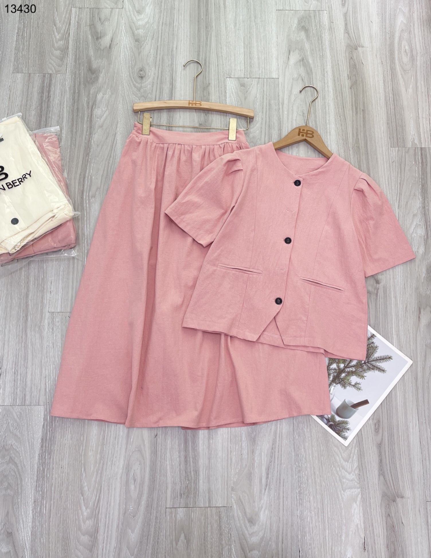 Set áo mix váy dài thời trang