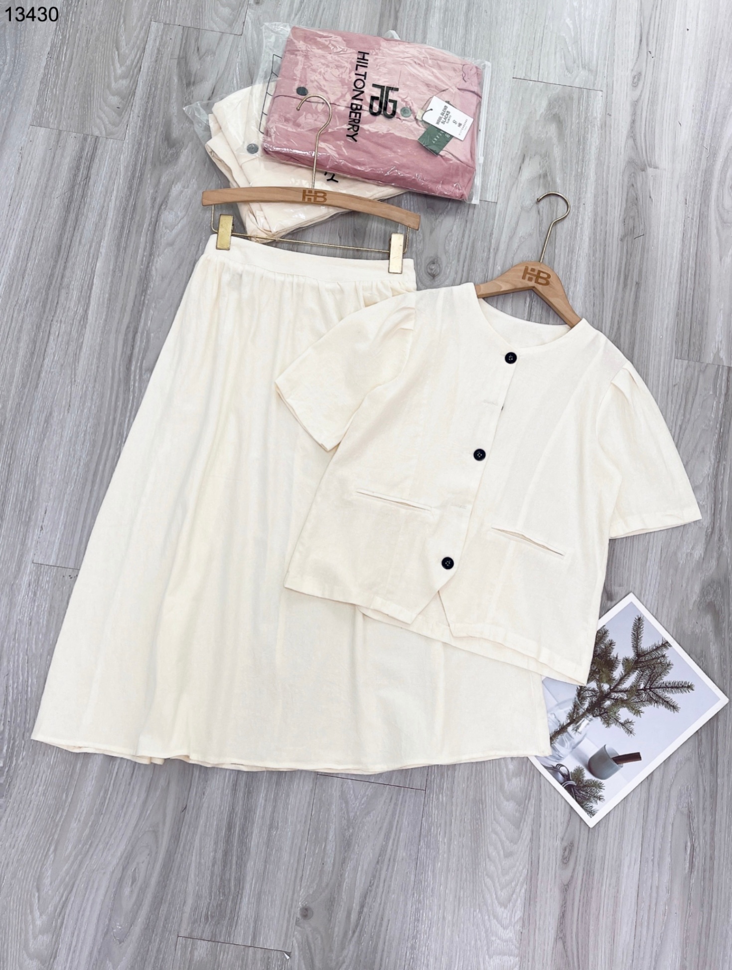 Set áo mix váy dài thời trang