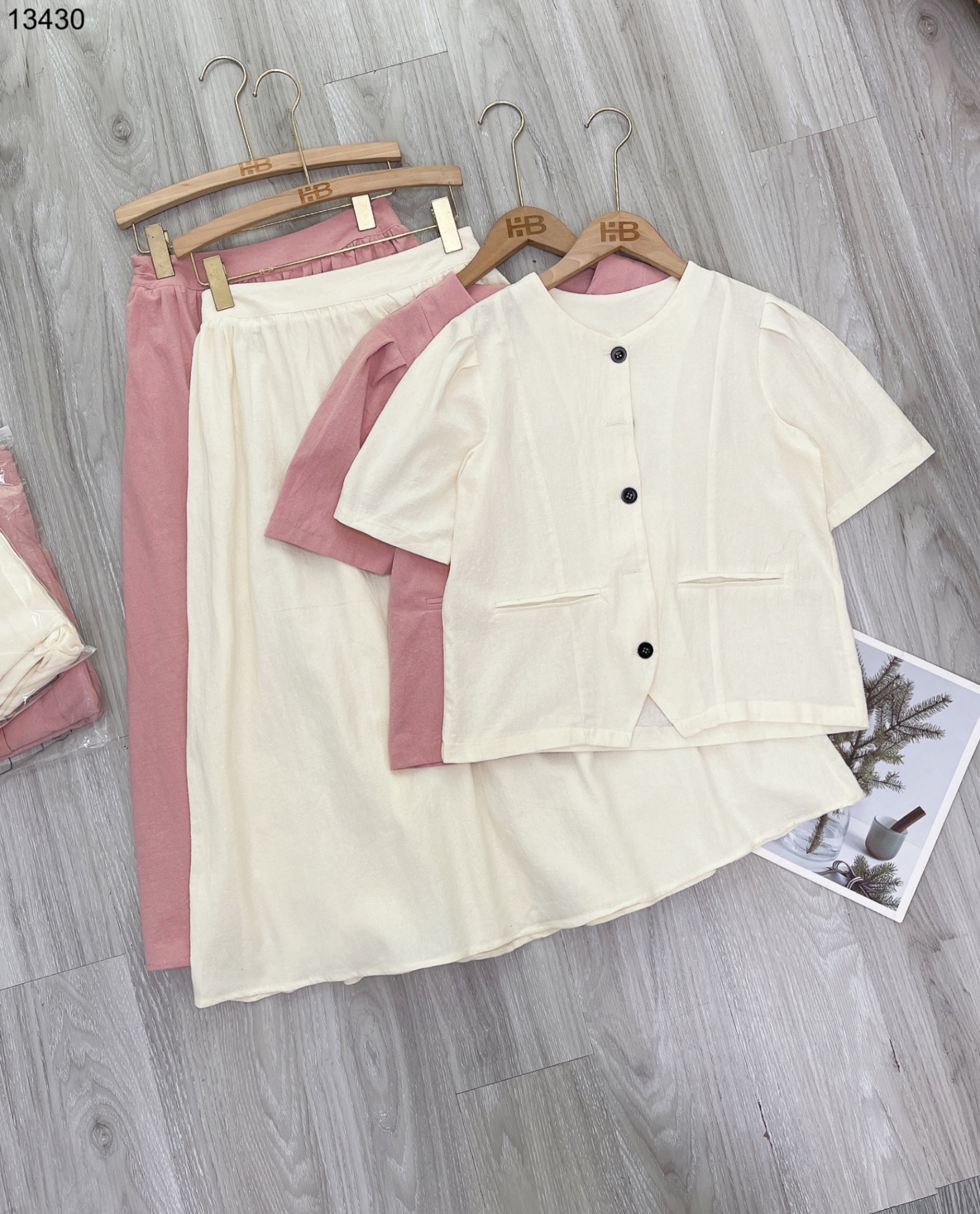 Set áo mix váy dài thời trang