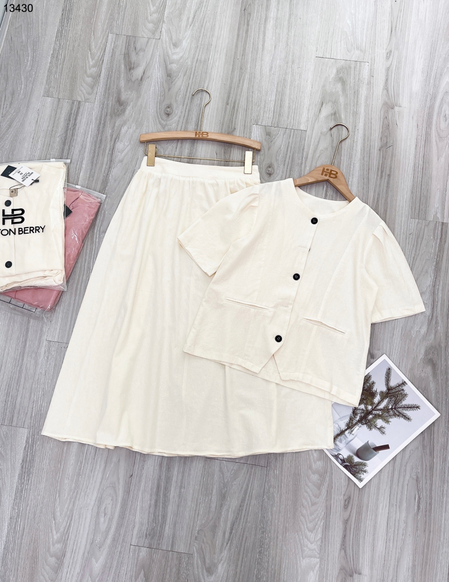 Set áo mix váy dài thời trang