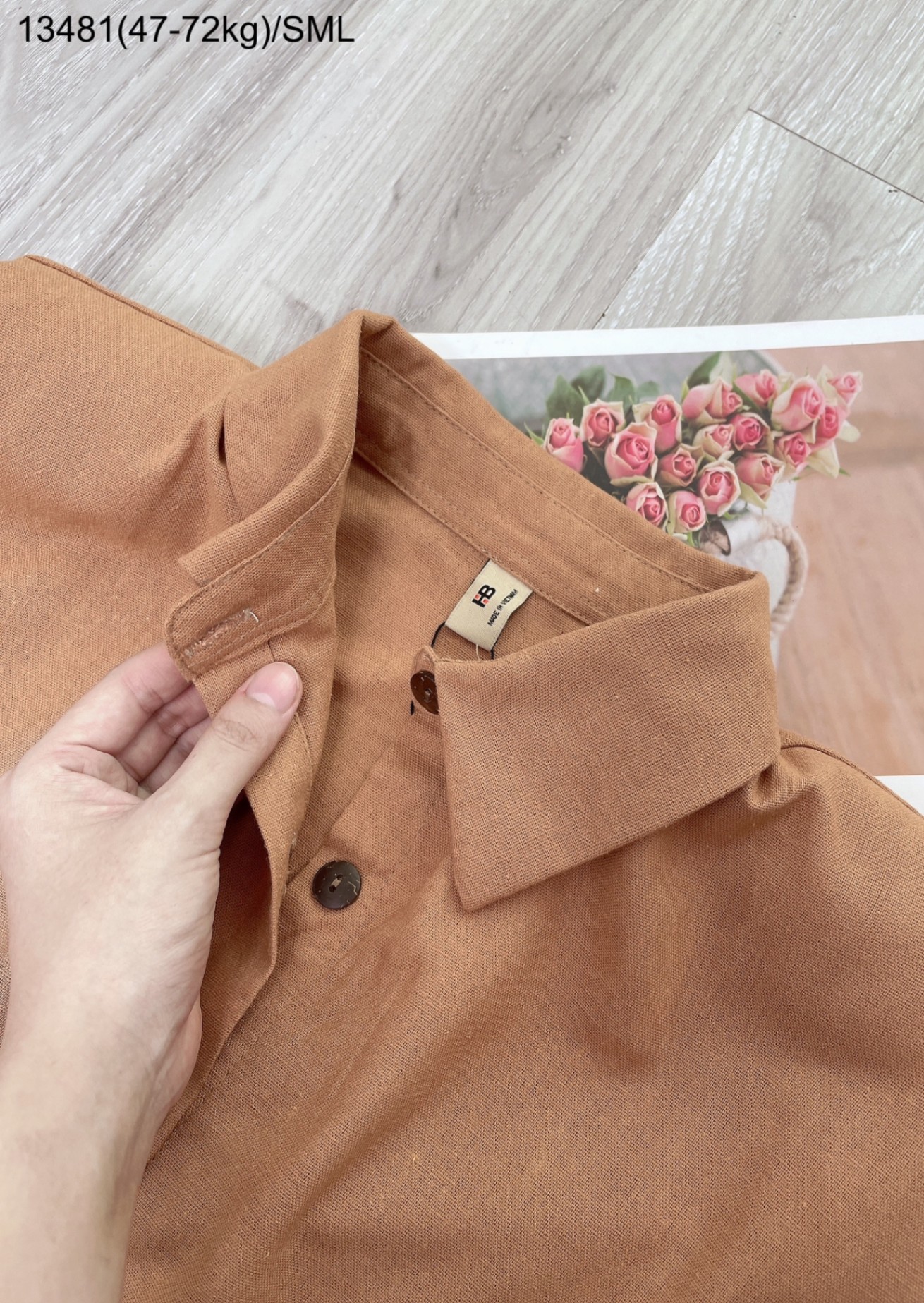 Set linen cổ Đức kèm chân váy dáng dài