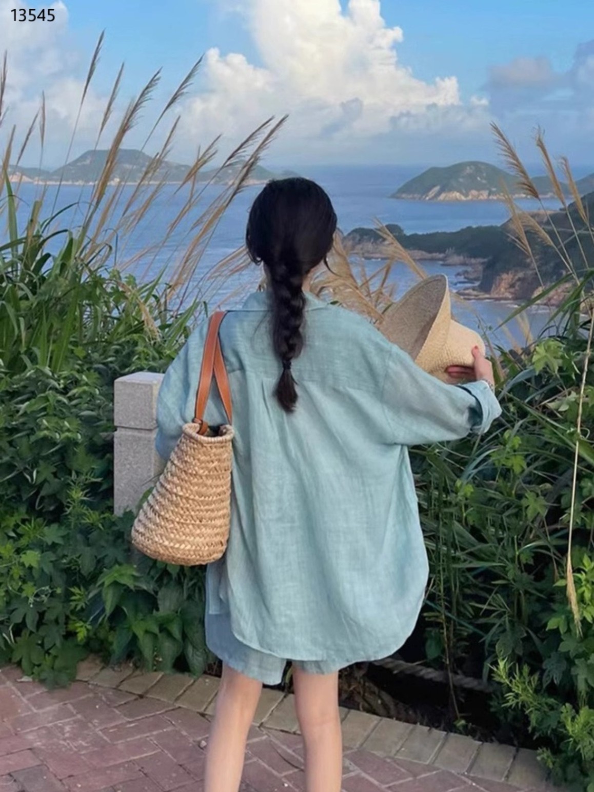 Set sơ mi túi ngực mix short