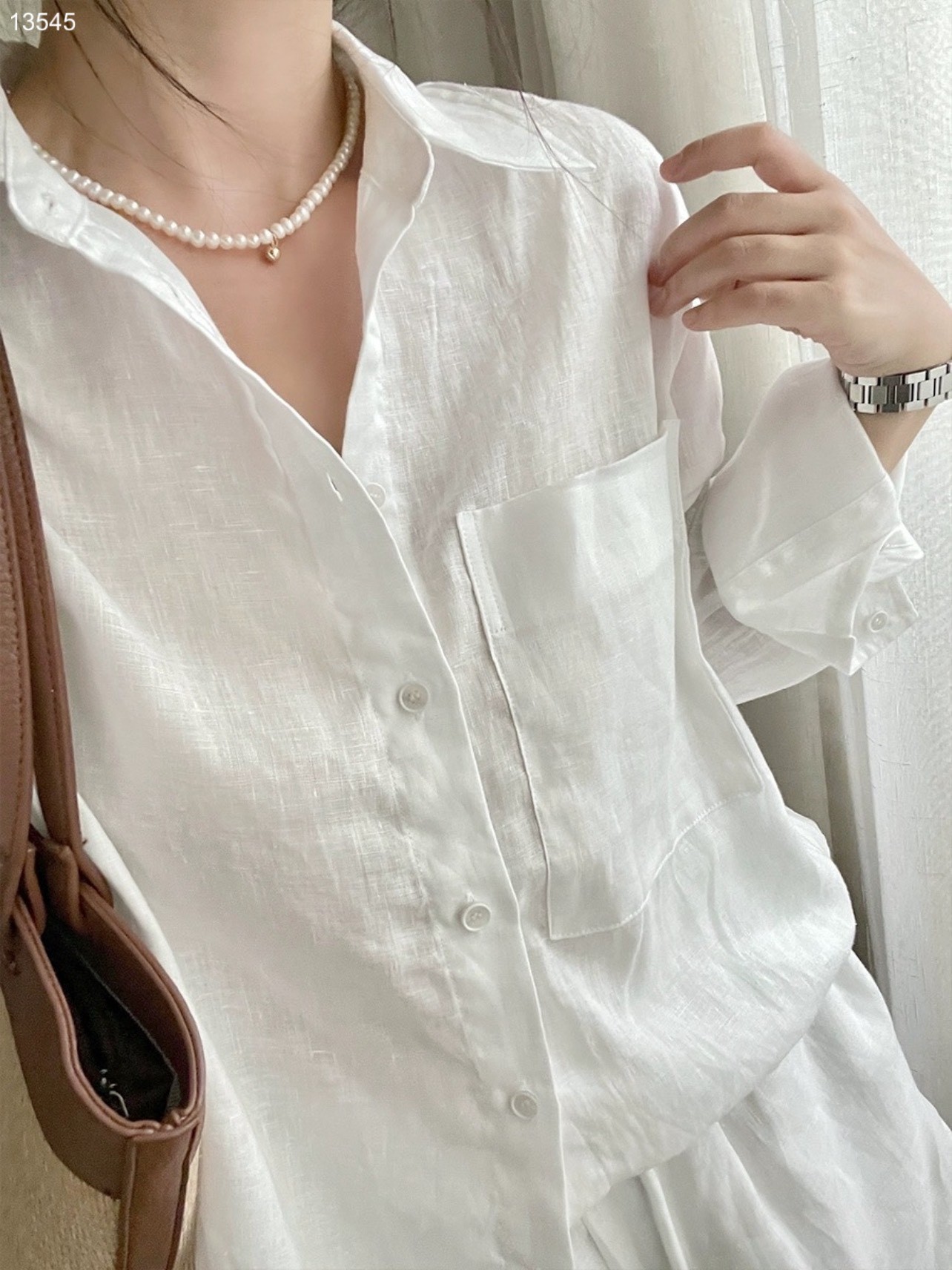 Set sơ mi túi ngực mix short