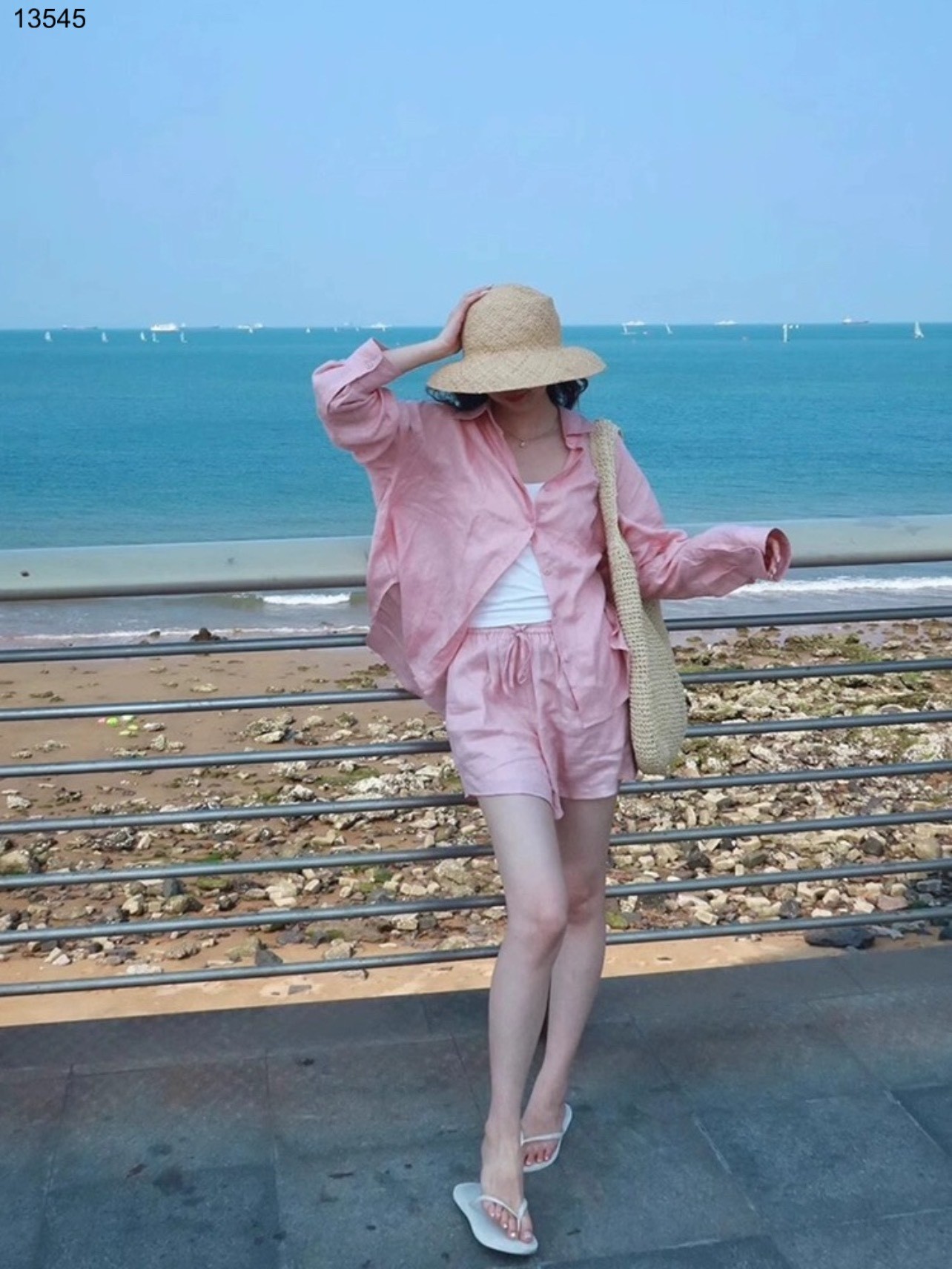 Set sơ mi túi ngực mix short
