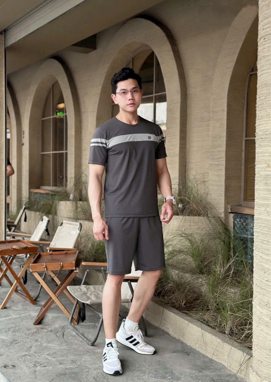 BỘ NAM BNA O1 PHỐI NGỰC 2 MAU ĐEN VÀ NAVY
