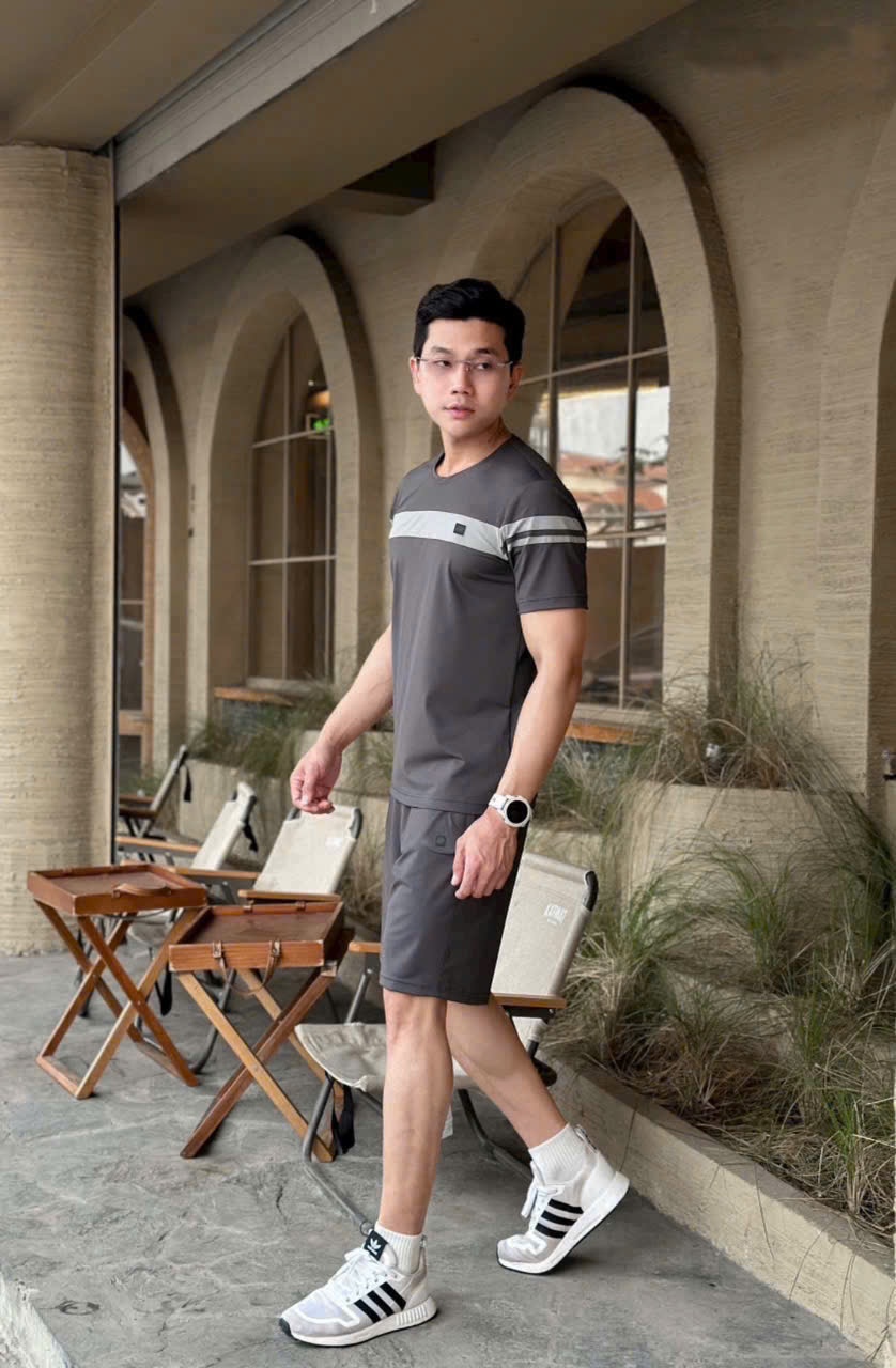 BỘ NAM BNA O1 PHỐI NGỰC 2 MAU ĐEN VÀ NAVY