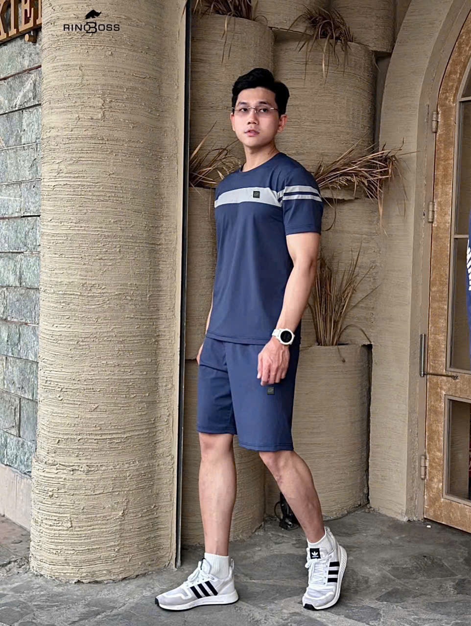 BỘ NAM BNA O1 PHỐI NGỰC 2 MAU ĐEN VÀ NAVY