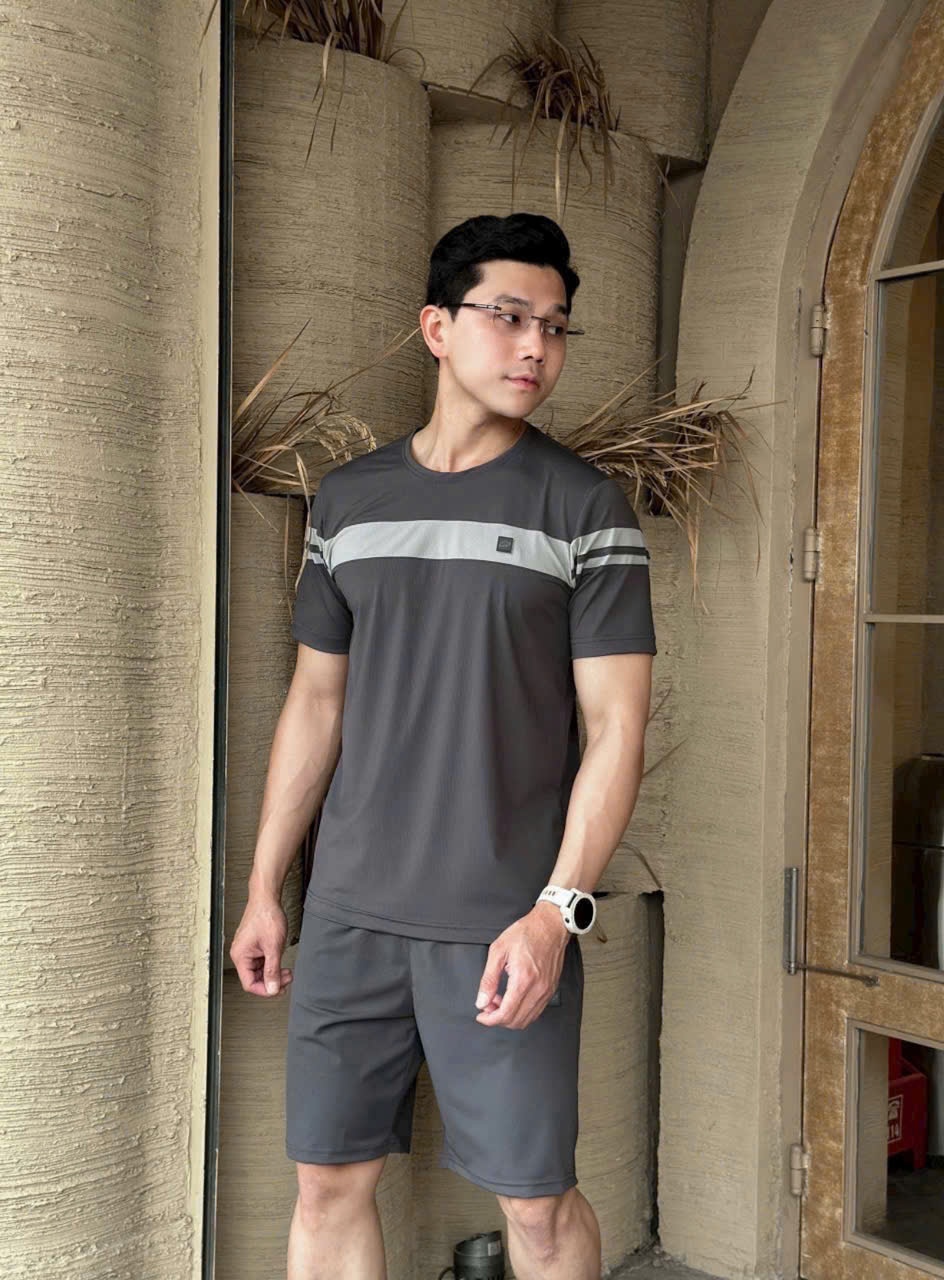 BỘ NAM BNA O1 PHỐI NGỰC 2 MAU ĐEN VÀ NAVY