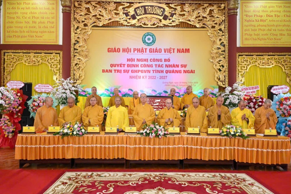 Quảng Ngãi: Hội nghị công bố và trao Quyết định nhân sự Ban Trị sự GHPGVN tỉnh nhiệm kỳ 2022–2027
