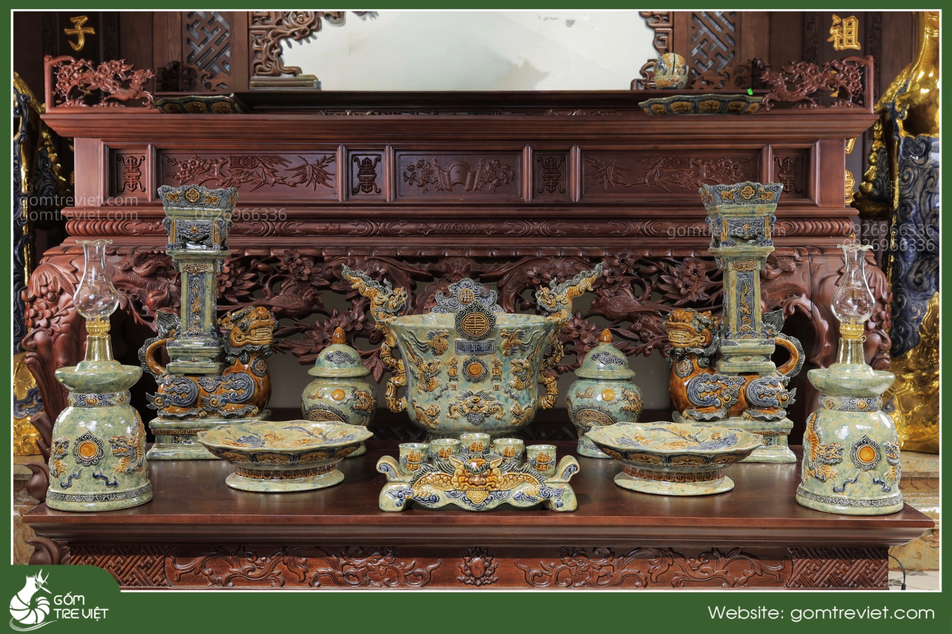 Bộ ban thờ cung đình MS01