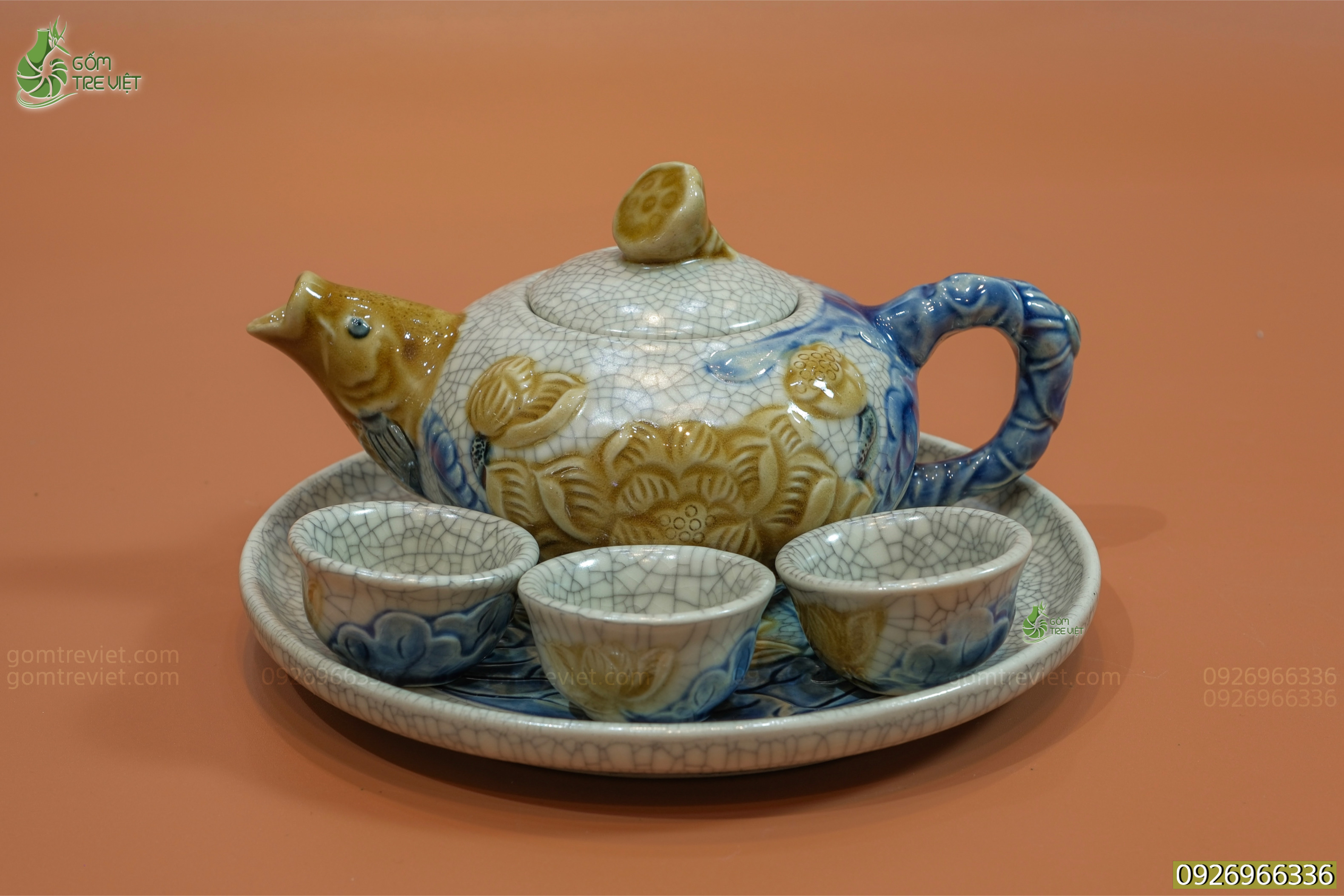 Bộ trà thờ 3 chén 