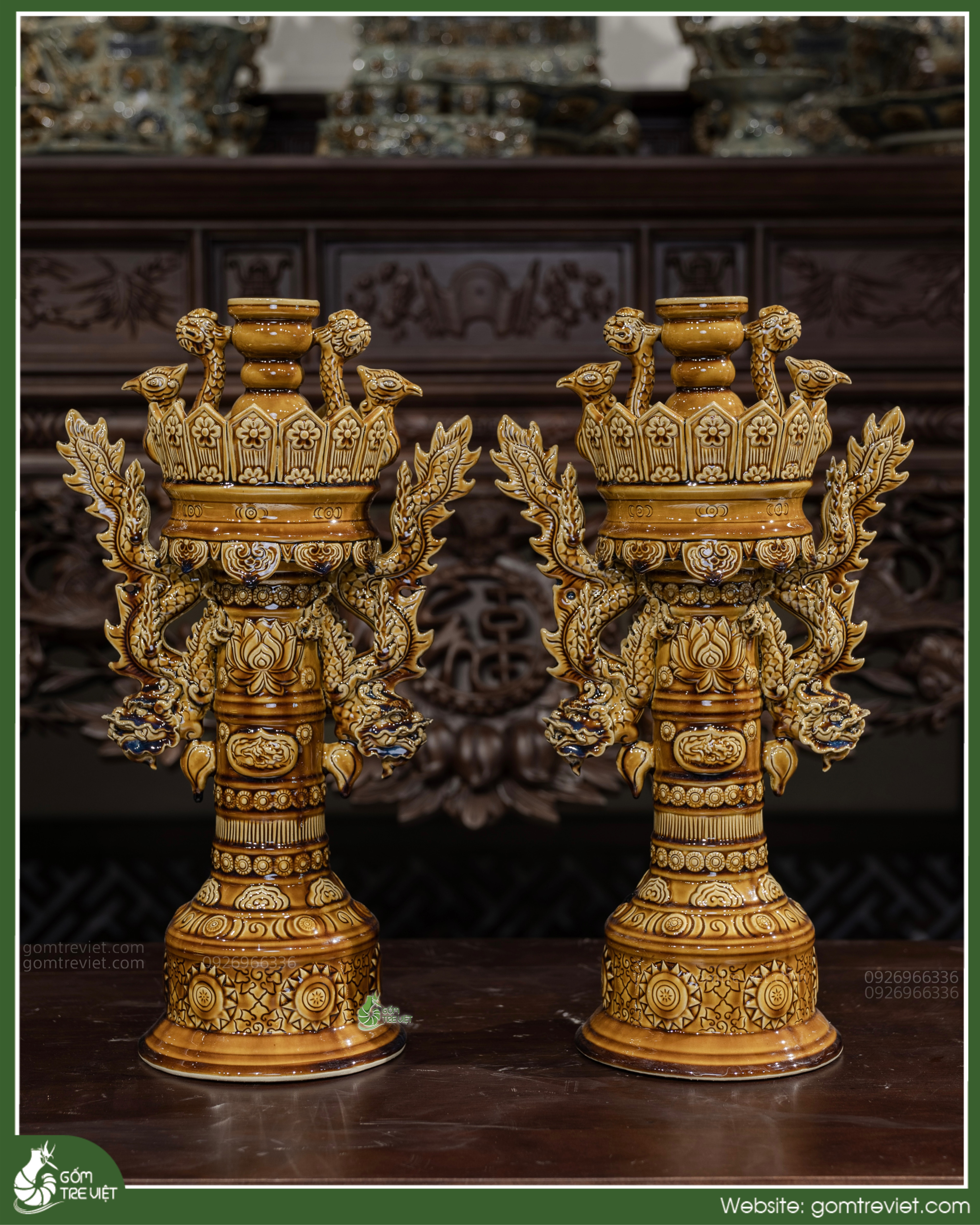 Chân nến phỏng mạc H52 