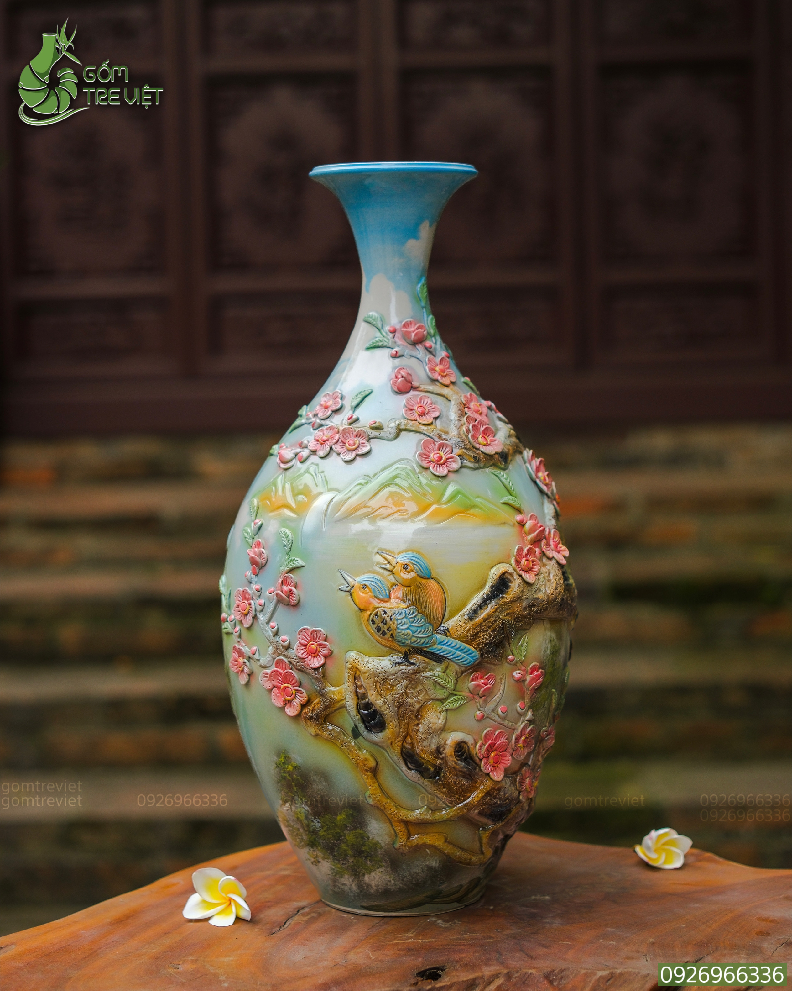 Tỳ bà men màu