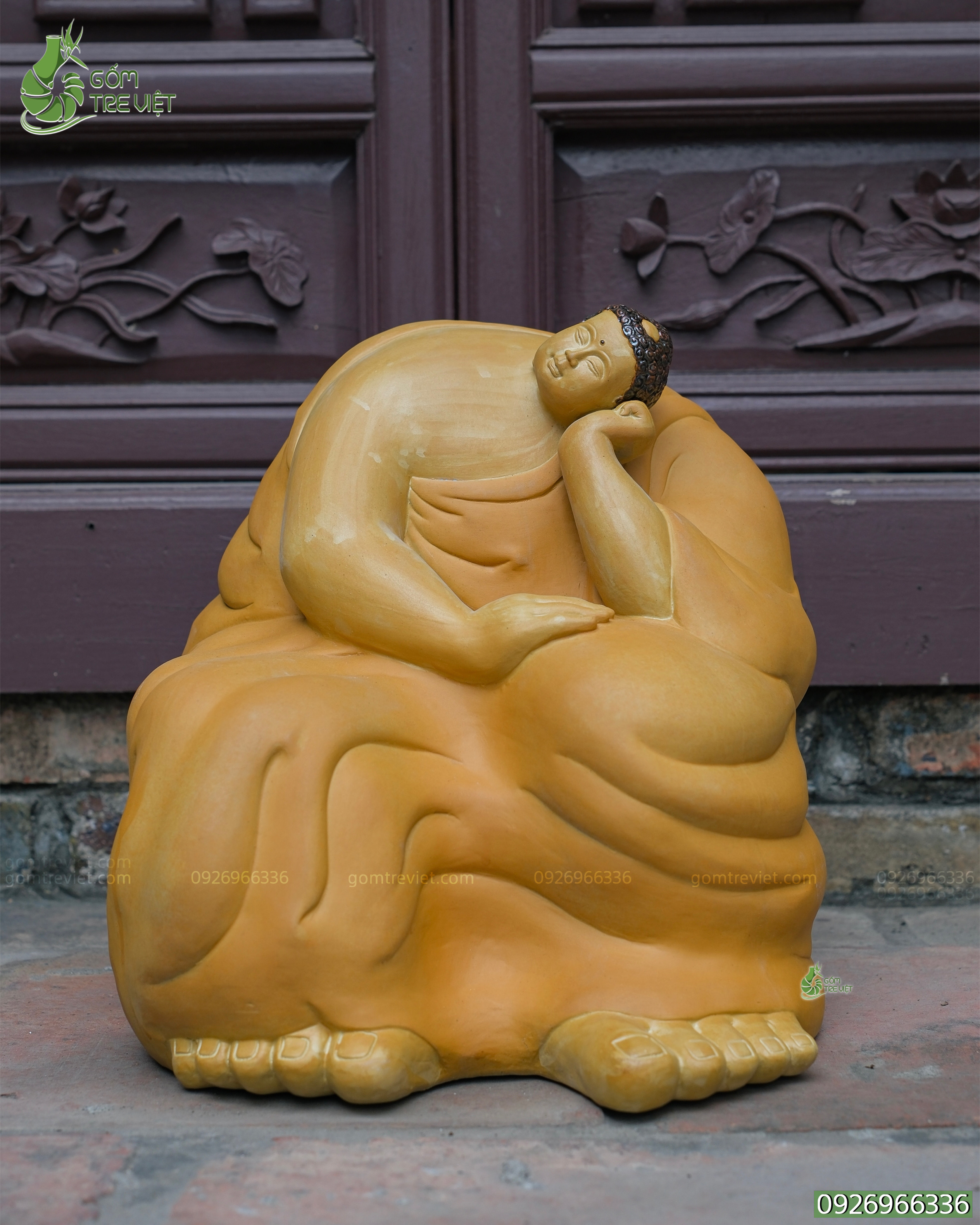 Tượng Phật an yên men vàng