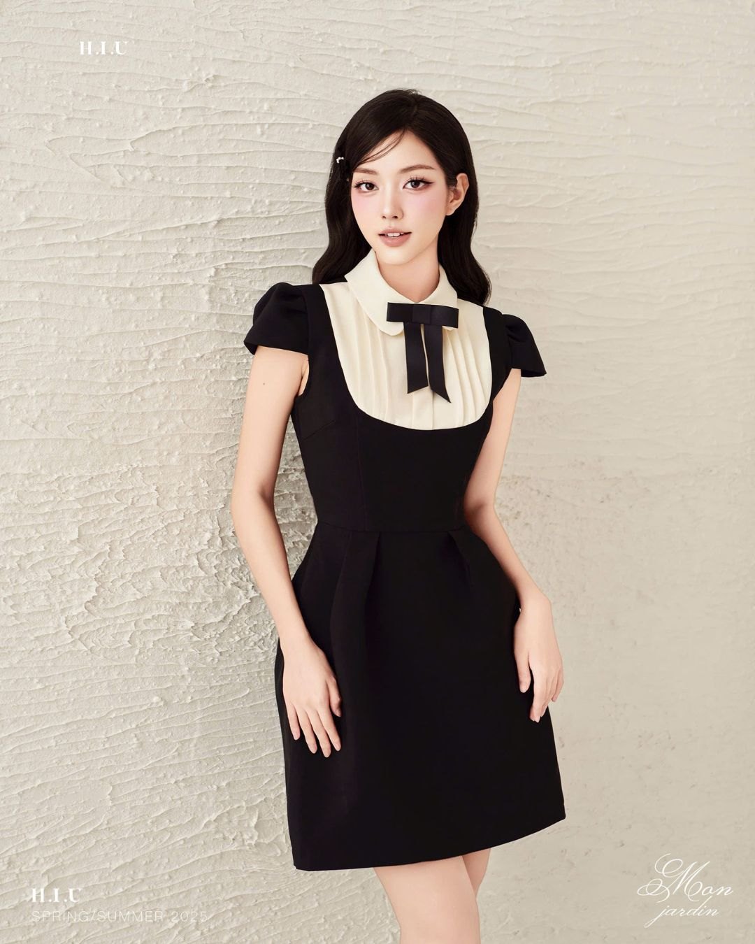 Váy nữ thiết kế tay hến thanh lịch Bella dress ( tặng kèm nơ cài) HIU design