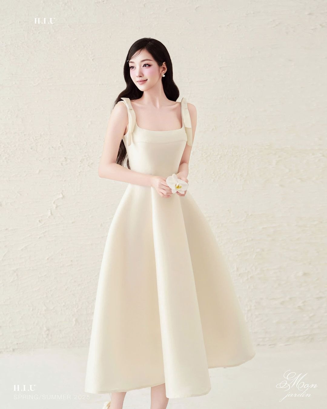 Váy tiệc nữ cup ngực Kami Dress taffta hàn cao cấp midi HIU design