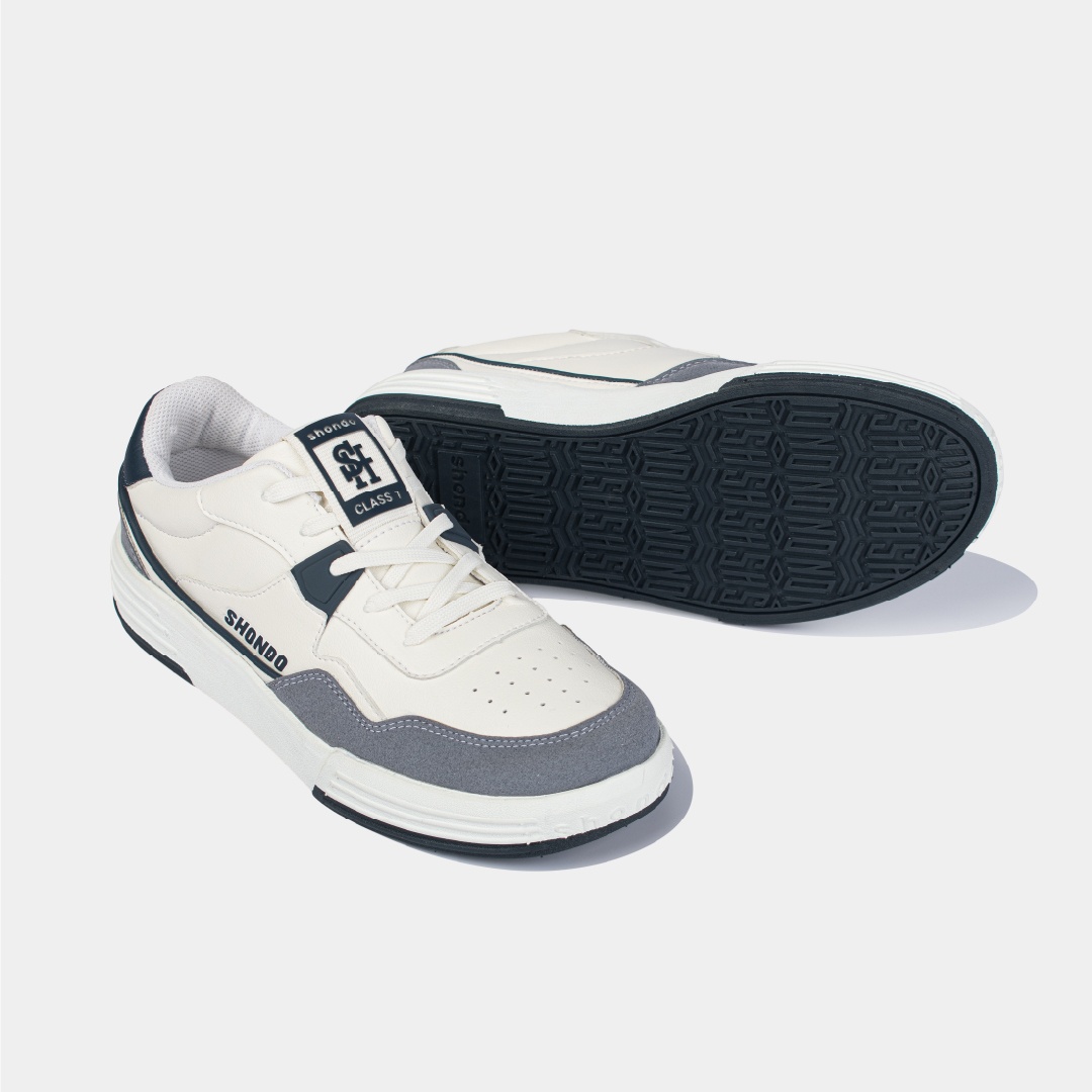 Sneaker Class 1 trắng xám xanh