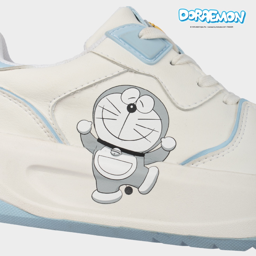 Sneaker Class 2 Doraemon trắng xanh