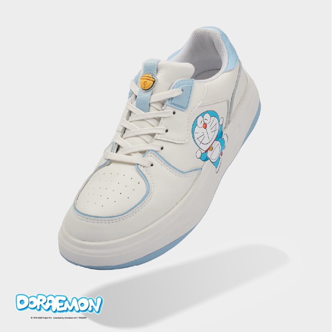 Sneaker Class 2 Doraemon trắng xanh