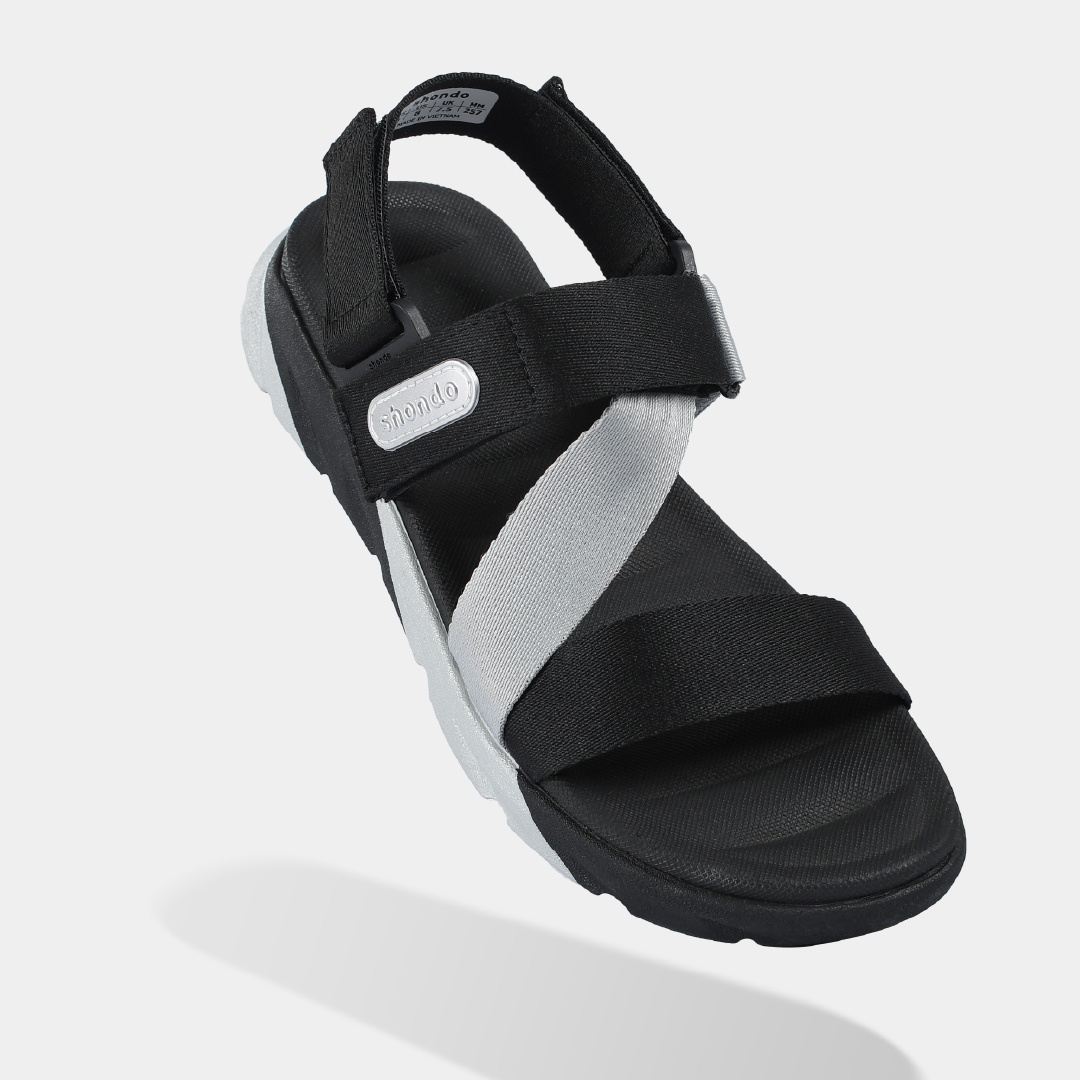 Sandals F6 sport đen bạc
