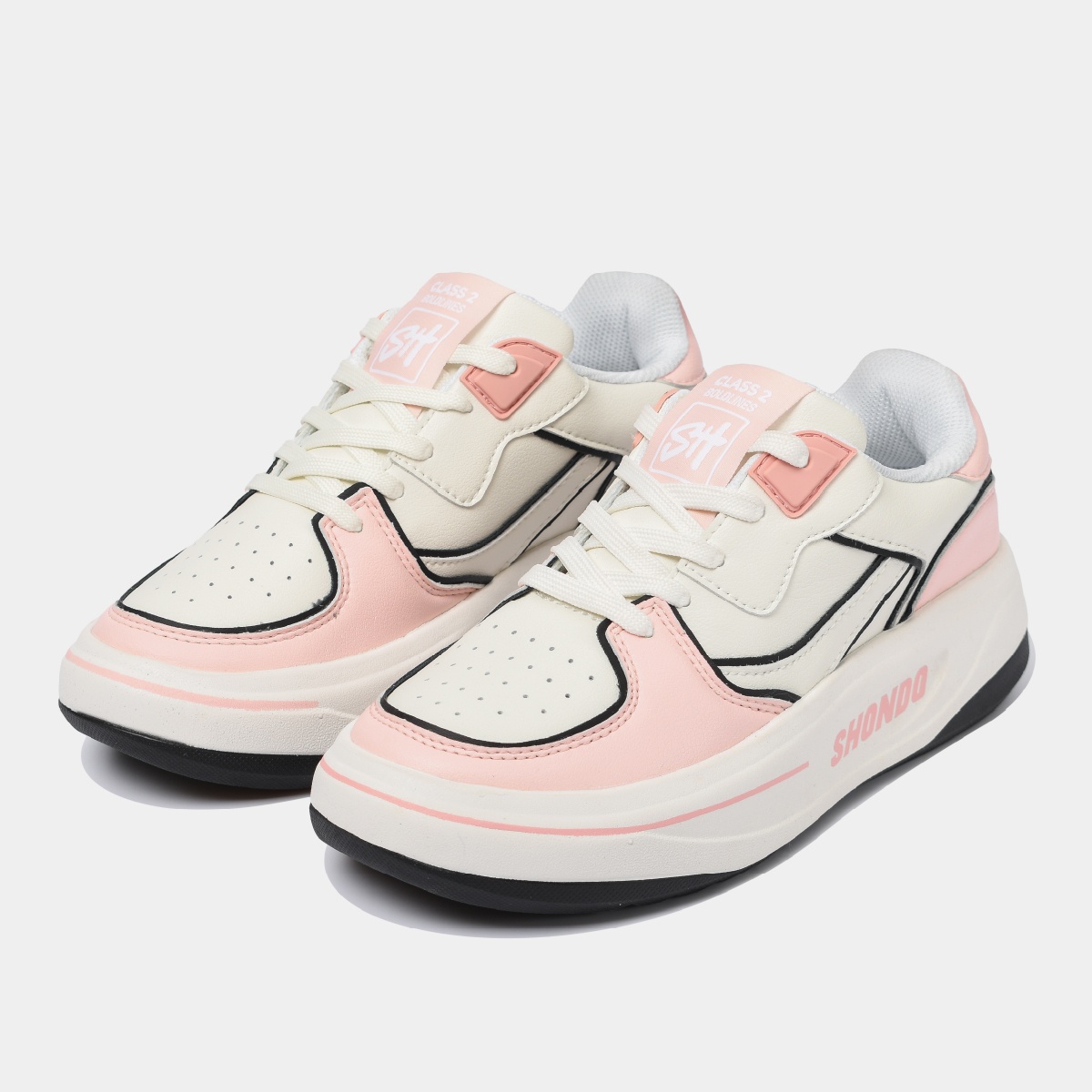 Sneaker Class 2 trắng hồng