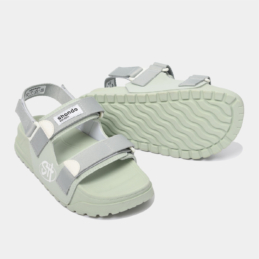Sandals Platy 2 full xanh bơ xám