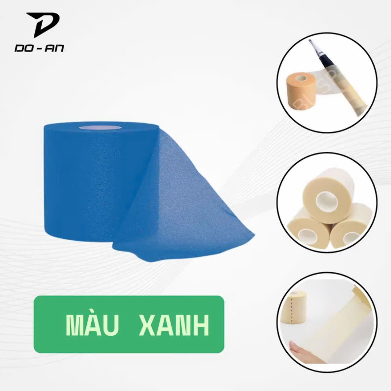 Quấn cốt cán vợt Doan cuộn 10m - Xanh dương
