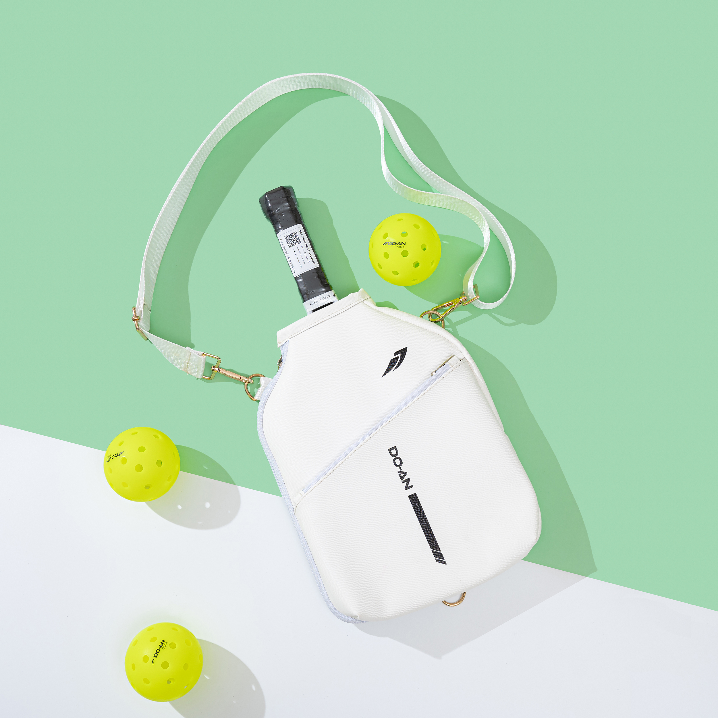 Túi đựng Vợt Pickleball da vân Saffiano cao cấp