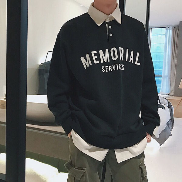 Sweater cùng áo sơ mi