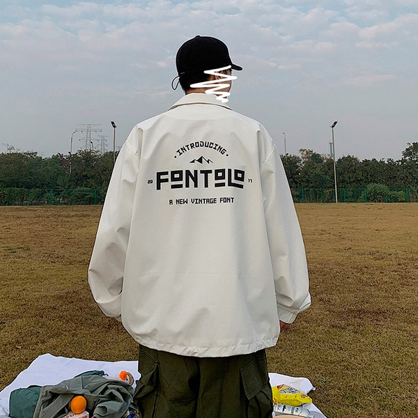 Áo khoác Jacket oversize font