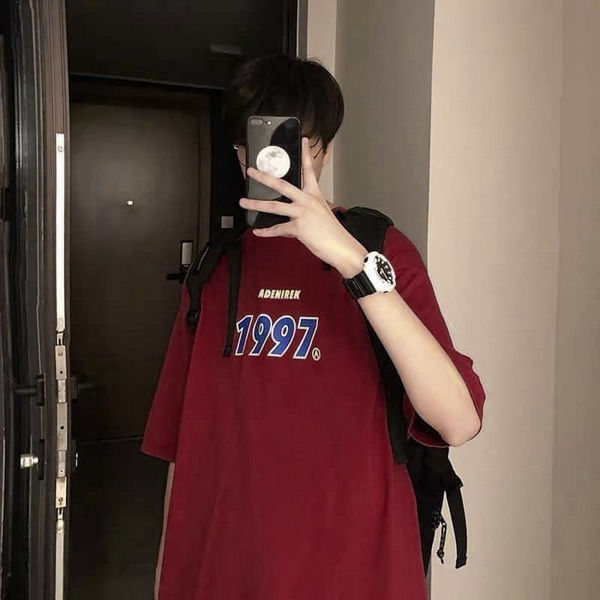 Áo phông oversize 1997 màu đỏ đô siêu đẹp trai