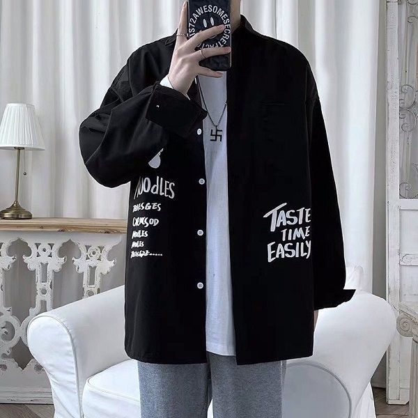 sơ mi phối áo thun