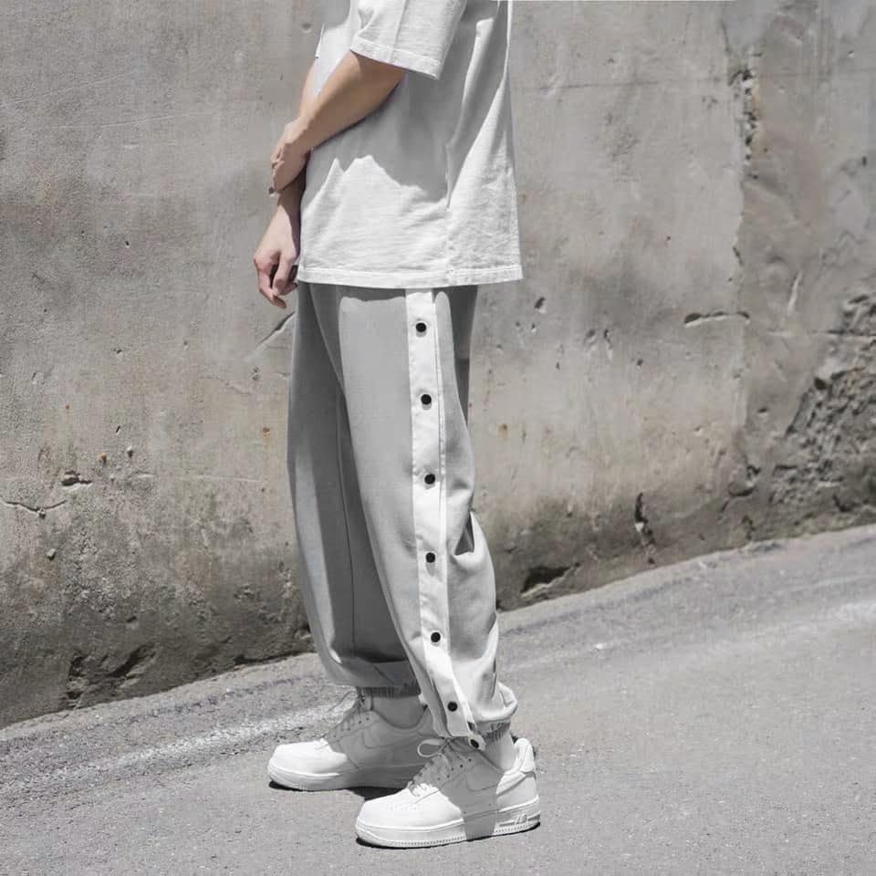 Quần Buttons Pants - Xám - L