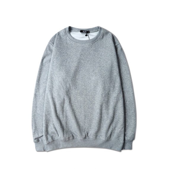 Áo Nỉ Sweater Oversize Basic - Xám - M