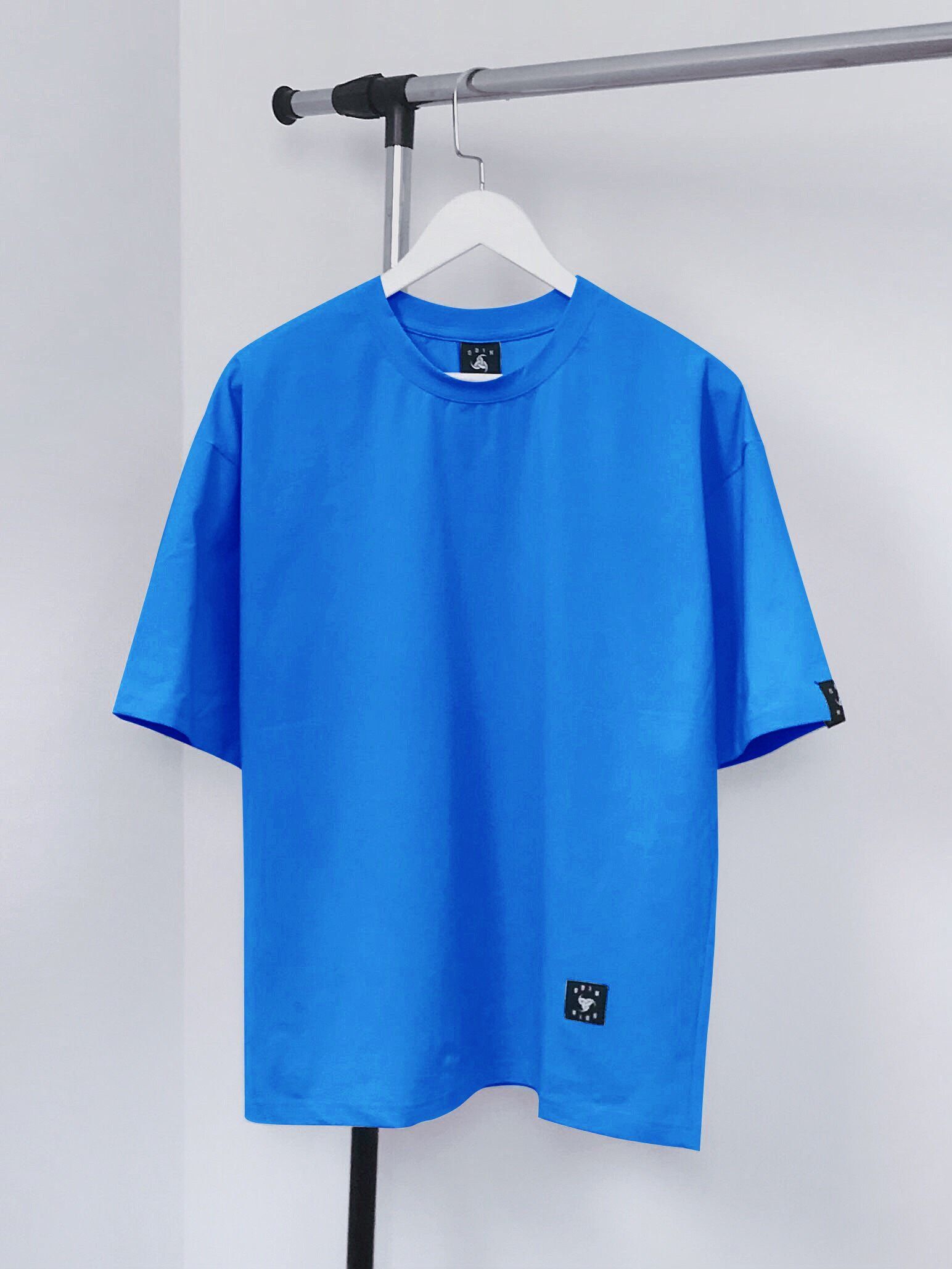 Áo thun trơn oversize ODIN - Xanh - M