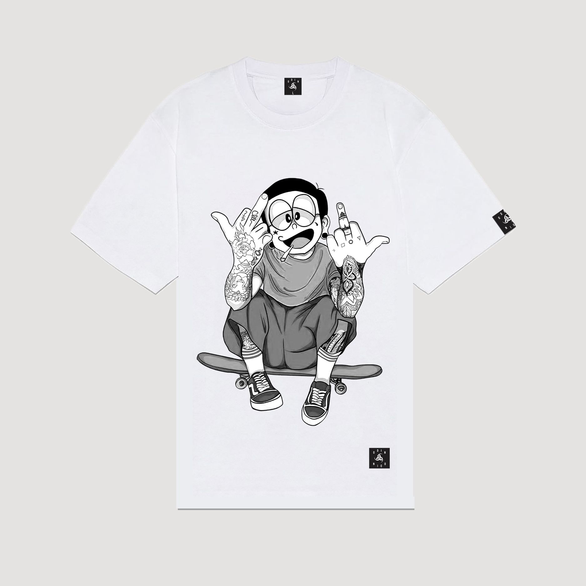 Áo Thun Oversize Nobita - Trắng - M