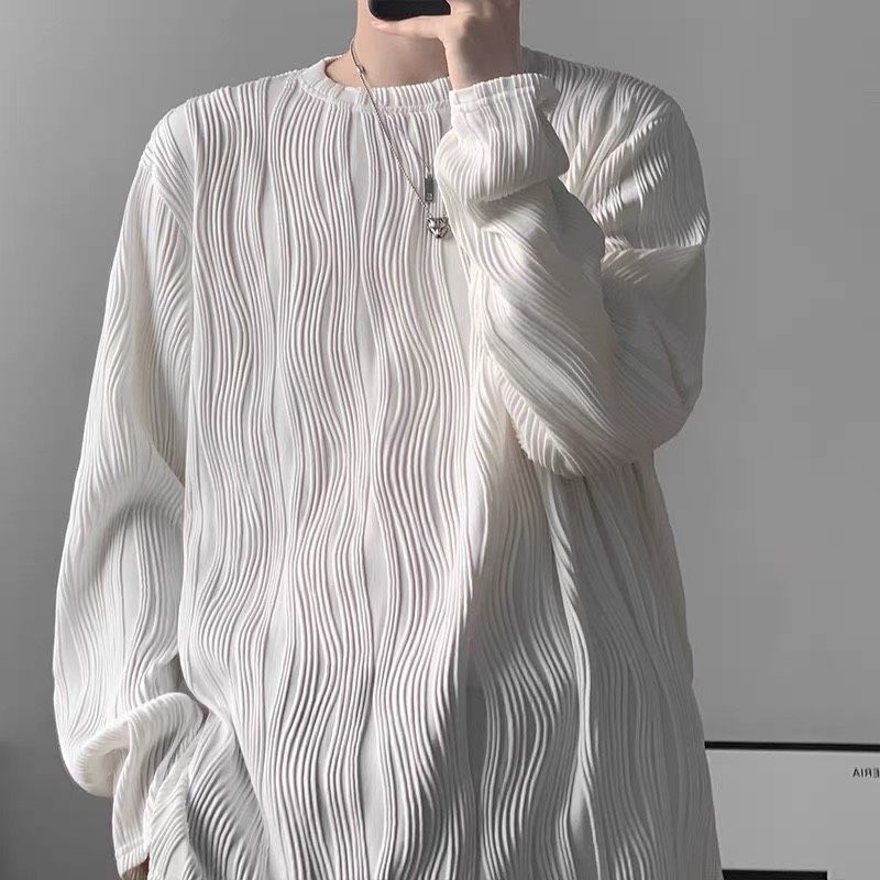 Áo Longsleeves Oversize Wavy - Trắng - M