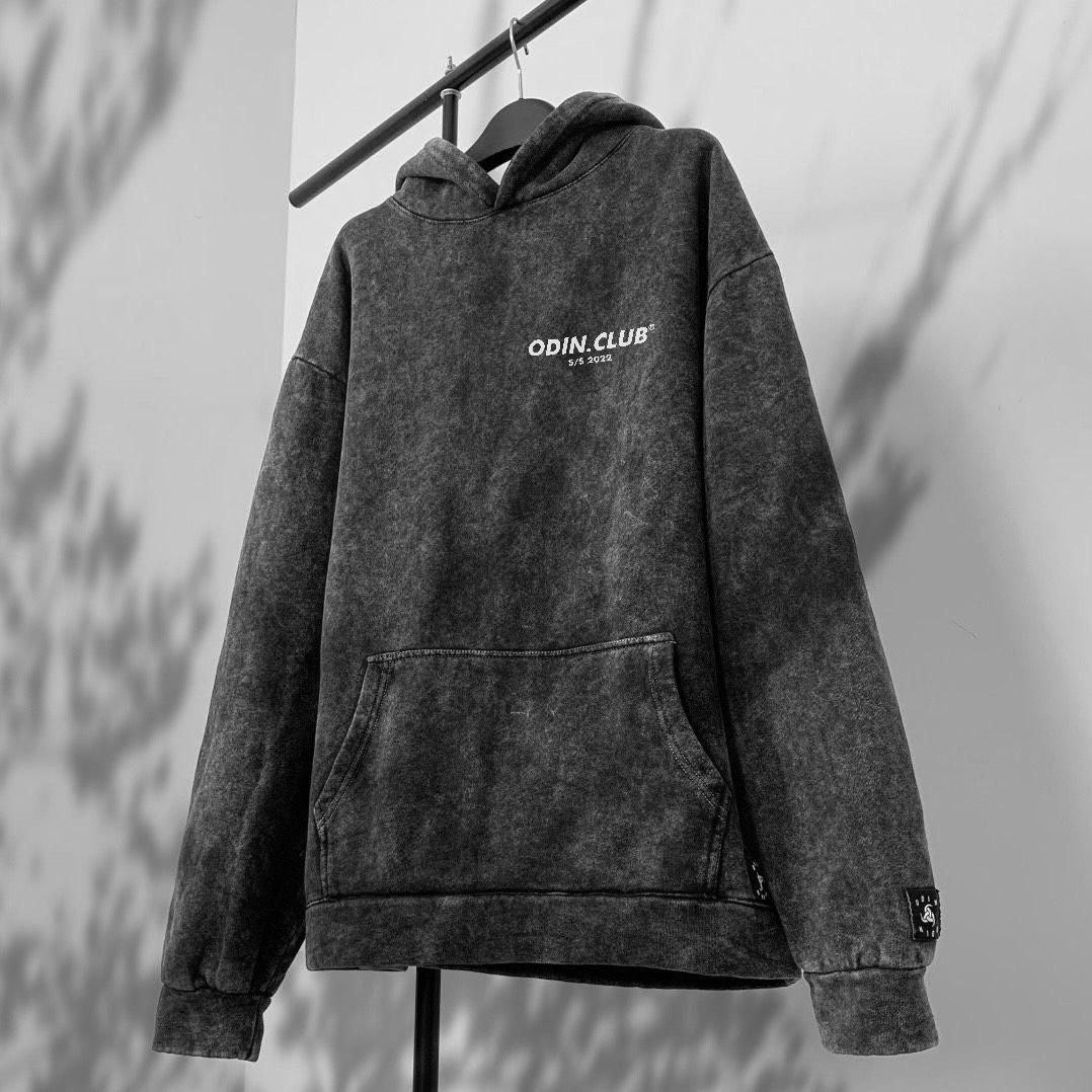 Áo Hoodie Oversize ODIN Acid - Xám - L