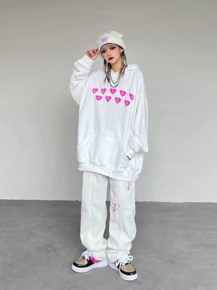 Áo Hoodie Oversize Never - Trắng - M